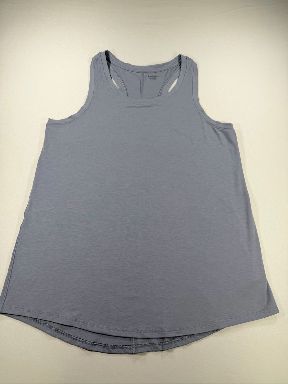 Athleta Women’s Medium Blue Gray Racerback Tank Top High Low Hem Activewear
